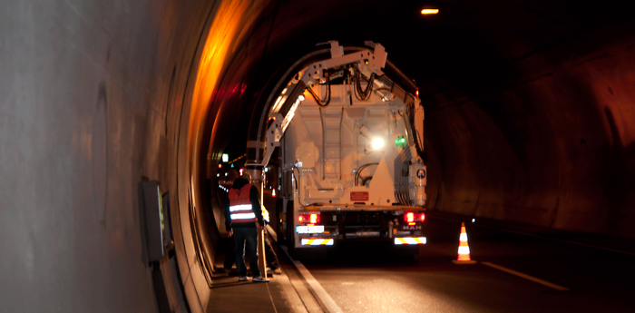 Tunnelreinigung mit Saugbagger